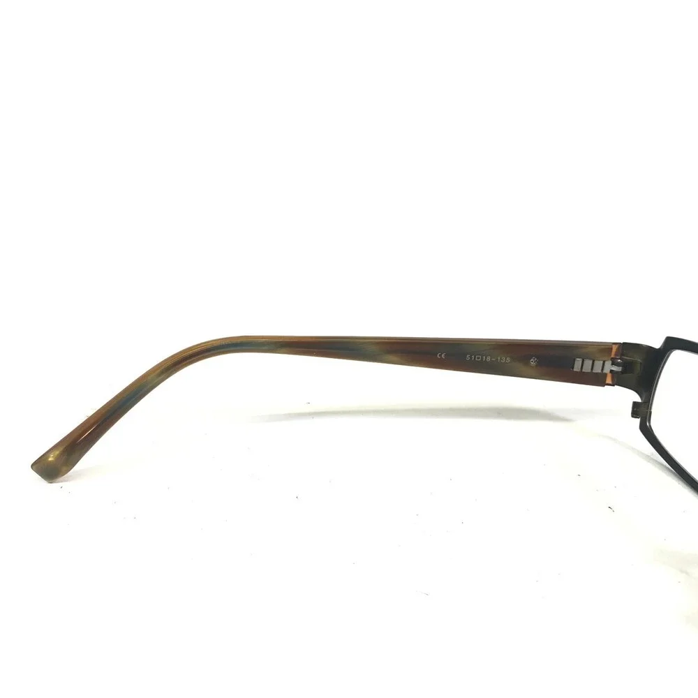 Waza Eyeglasses Frames WA 2147 KHA Brown Rectangular Full Rim Titanium 51-18-135